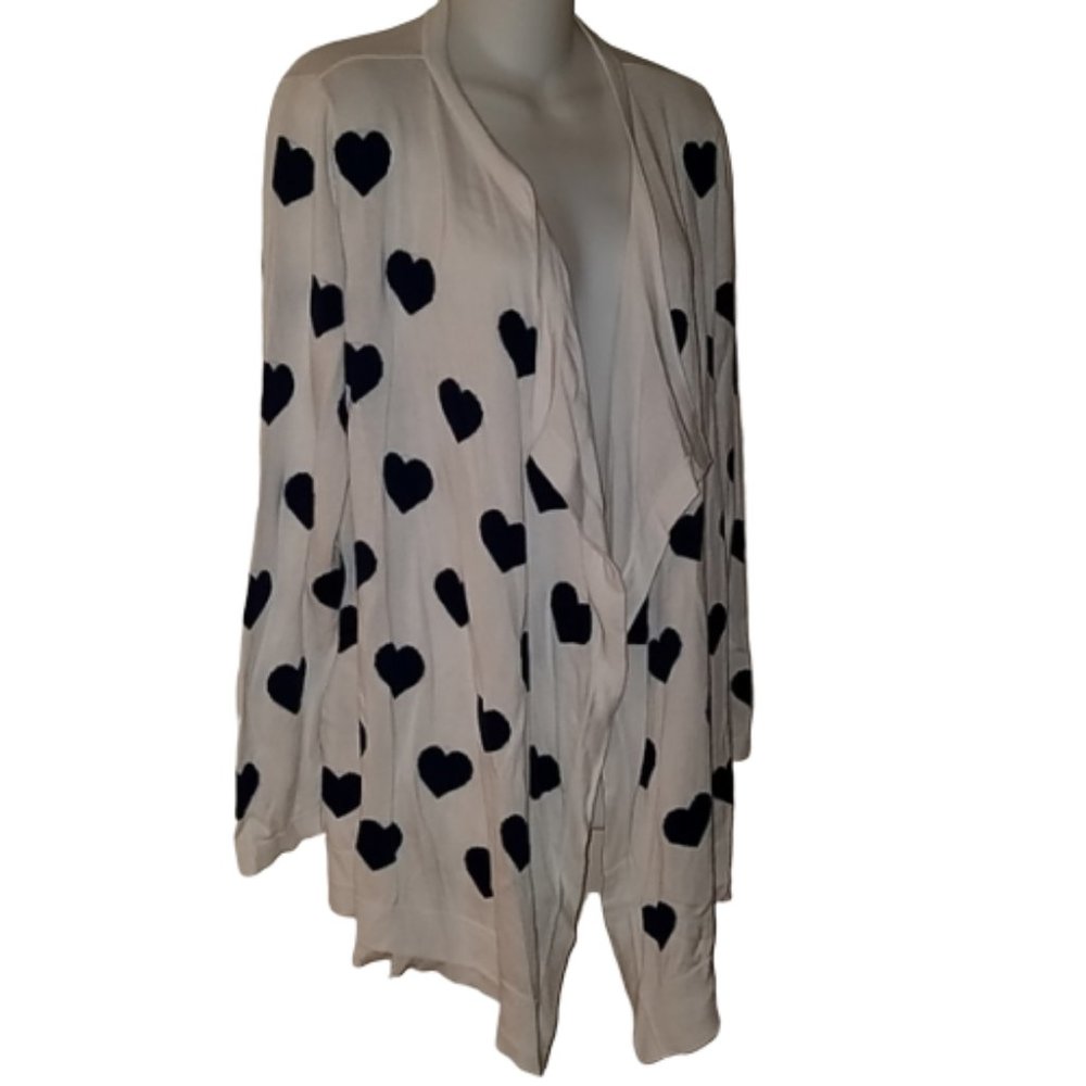 Faith & Zoe Intarsia Heart Sweater Cardigan - Picture 4 of 9